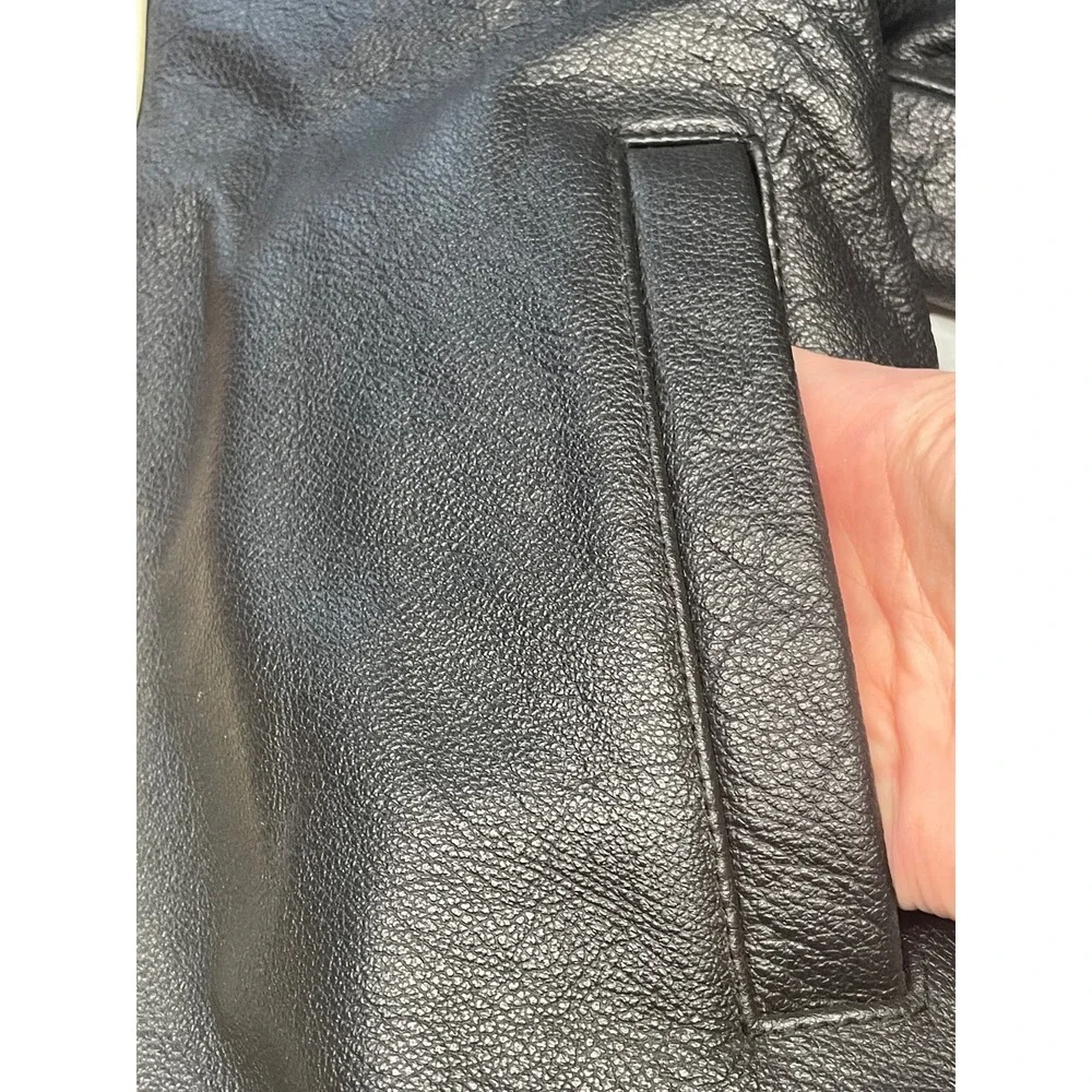 Saxon Geek Squad Leather Jacket XXL Black Moto‎ Bomber Best Buy Uniform 2X